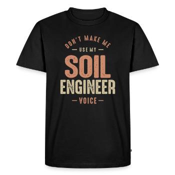 Soil Engineer Job Occupation Birthday Worker - Men's Premium Organic T-Shirt - black - Front - Nico (187cm)