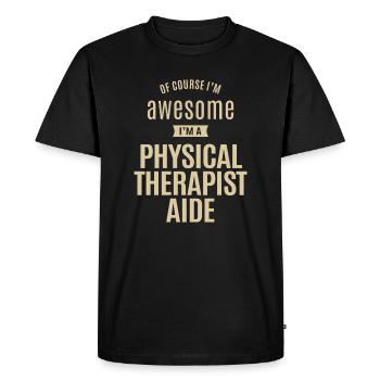 Génial, je suis un assistant physiothérapeute drôle de travail - T-shirt Premium bio Homme - noir - Devant - Nico (187cm)