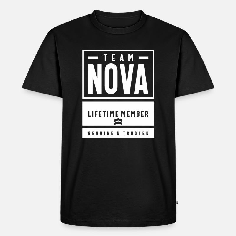 Nova Personalisierter Name - Männer Premium Bio T-Shirt - Schwarz