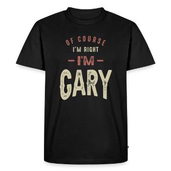 I'm Gary Funny Personalized Name - Men's Premium Organic T-Shirt - black - Front - Nico (187cm)