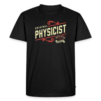 Physicist Funny Job Title Profession - Men's Premium Organic T-Shirt - black - Front - Nico (187cm)