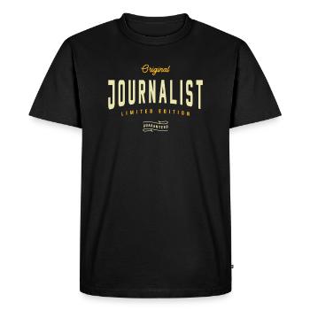 Journalist Funny Job Title Profession - Men's Premium Organic T-Shirt - black - Front - Nico (187cm)