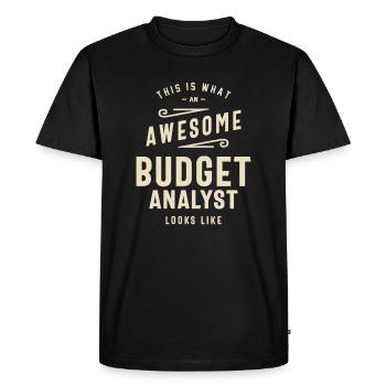 Budget Analyst Job Title Occupation Birthday - Men's Premium Organic T-Shirt - black - Front - Nico (187cm)