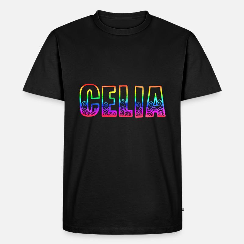 celia rs regenbogen - Männer Premium Bio T-Shirt - Schwarz
