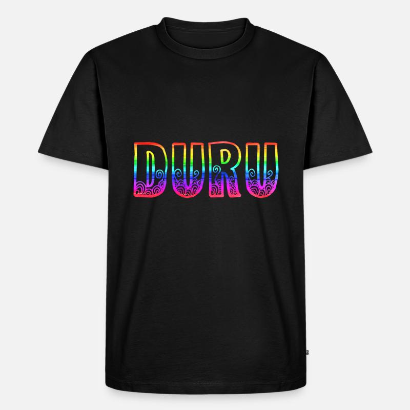 duru rs regenbogen - Männer Premium Bio T-Shirt - Schwarz