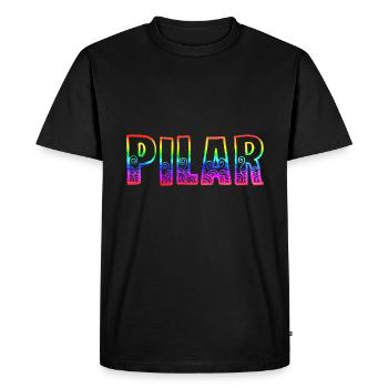 Pilar RS Arc-en-ciel - T-shirt Premium bio Homme - noir - Devant - Nico (187cm)