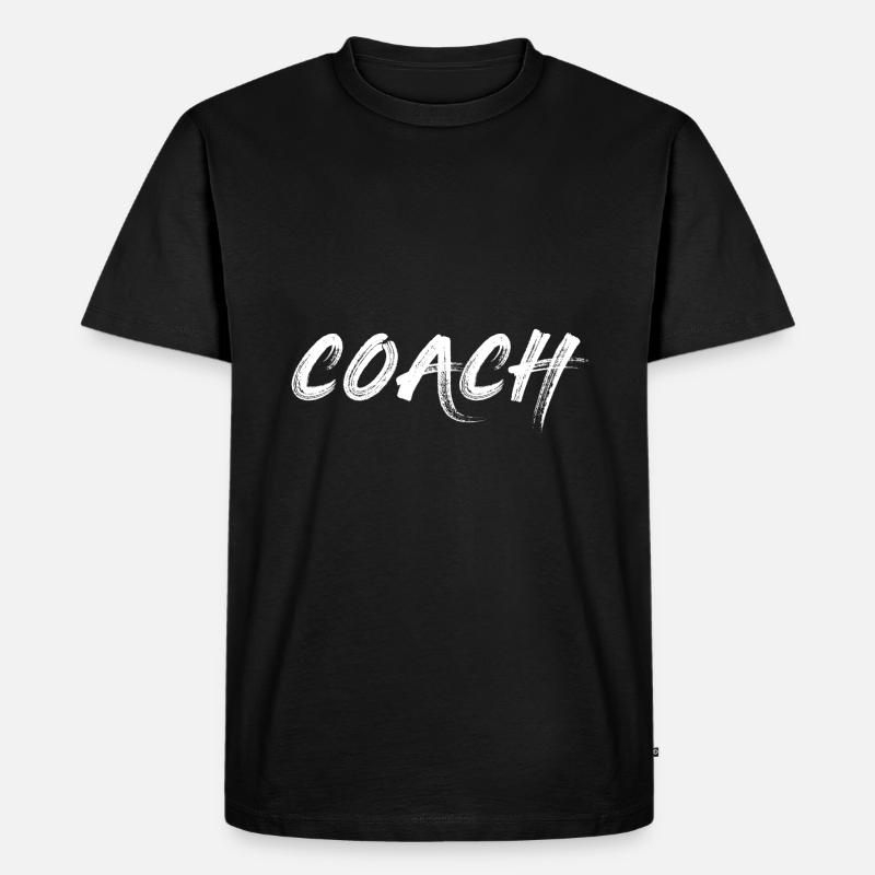 Coach - Männer Premium Bio T-Shirt - Schwarz
