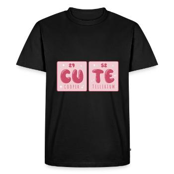 Sweet Copper Tellerium Cute Chemistry Chemist Flirt - Men's Premium Organic T-Shirt - black - Front - Nico (187cm)