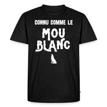 mou blanc - T-shirt Premium bio Homme - noir - Devant - Nico (187cm)