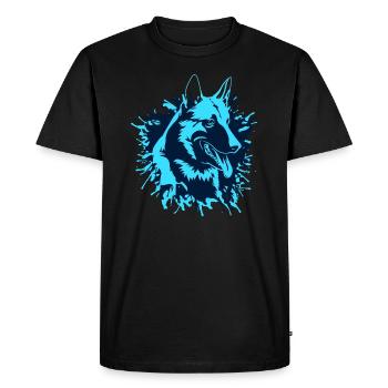 DEUTSCHER SCHÄFERHUND - BERGER ALLEMAND - T-shirt Premium bio Homme - noir - Devant - Nico (187cm)