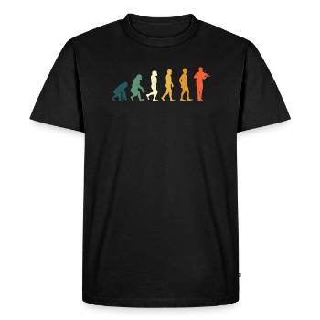Violoniste vintage Evolution violon musicien cadeau - T-shirt Premium bio Homme - noir - Devant - Nico (187cm)