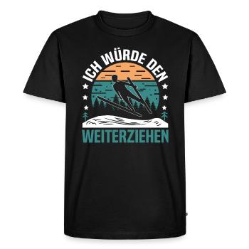 Ski Flying Ski Jumping Chance Skis for Ski Jumping - Men's Premium Organic T-Shirt - black - Front - Nico (187cm)