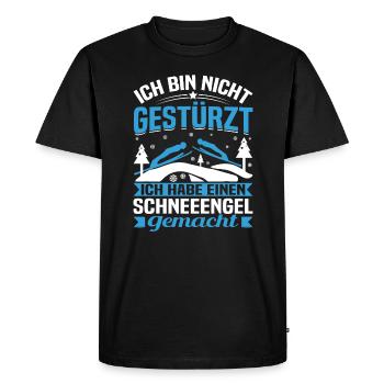 Ski Flying Winter Sports Ski jumping chance for the - Men's Premium Organic T-Shirt - black - Front - Nico (187cm)