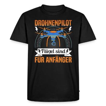 Permis de conduire de drone pour les pilotes de drones - T-shirt Premium bio Homme - noir - Devant - Nico (187cm)