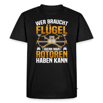 Drone volant FPV Racing Pilot Pilote de drone - T-shirt Premium bio Homme - noir - Devant - Nico (187cm)