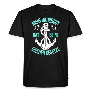 Propriétaire de péniche Permis bateau Permis de conduire pour - T-shirt Premium bio Homme - noir - Devant - Nico (187cm)
