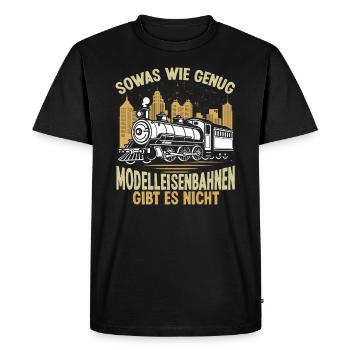 Model Railway Enthusiast Railroad Worker Model Railway - Men's Premium Organic T-Shirt - black - Front - Nico (187cm)