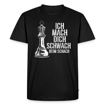 Chess Master Tactics Board Game Chess Pieces - Men's Premium Organic T-Shirt - black - Front - Nico (187cm)