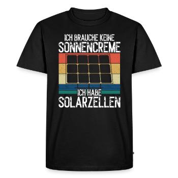 Solar Panel Green Electricity Balcony Power Plant PV System - Men's Premium Organic T-Shirt - black - Front - Nico (187cm)