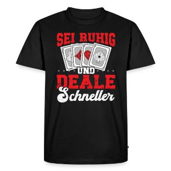 Poker Cards Poker Chips Set Poker Players Poker Chip - Men's Premium Organic T-Shirt - black - Front - Nico (187cm)