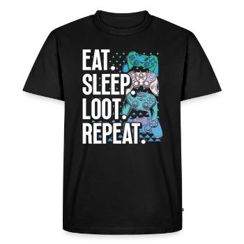 Gaming Stuff Jeux vidéo Gamer Jeux vidéo - T-shirt Premium bio Homme - noir - Devant - Nico (187cm)