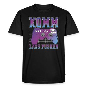 Gamer Gaming Headset Console Gaming Keyboard - Men's Premium Organic T-Shirt - black - Front - Nico (187cm)