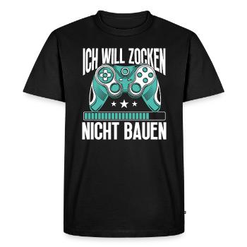 Gaming Headset Controller PC Gamer Zocken PC - Men's Premium Organic T-Shirt - black - Front - Nico (187cm)
