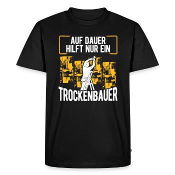 Drywall Builder Drywall Fitter Craftsman - Men's Premium Organic T-Shirt - black - Front - Nico (187cm)