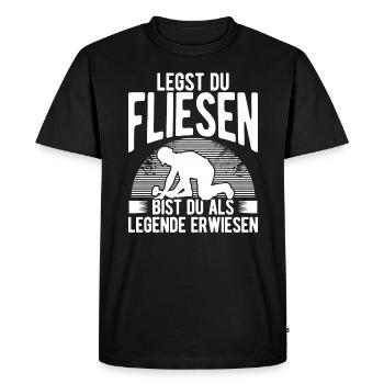 Master Tiler Crafts Slab Layer - Men's Premium Organic T-Shirt - black - Front - Nico (187cm)