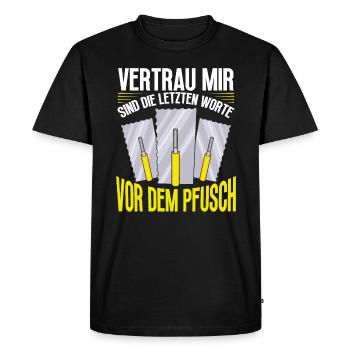 Tiler Tiler Occupation Craftsman - Men's Premium Organic T-Shirt - black - Front - Nico (187cm)