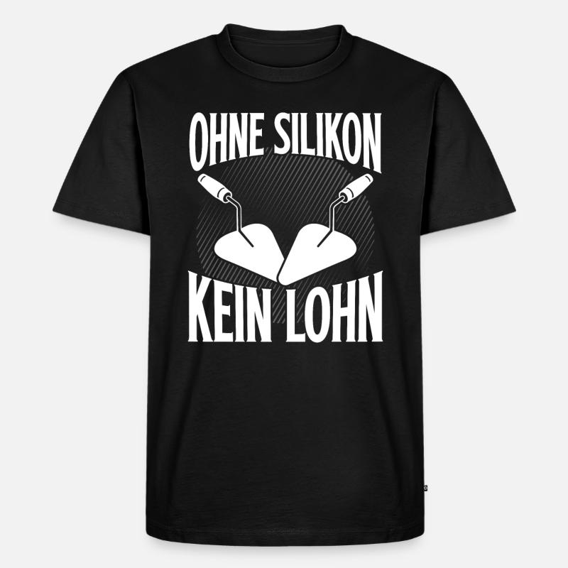 Fliesenleger Silikon Handwerker Beruf Plattenleger - Männer Premium Bio T-Shirt - Schwarz