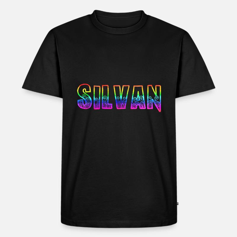 silvan rs regenbogen - Männer Premium Bio T-Shirt - Schwarz