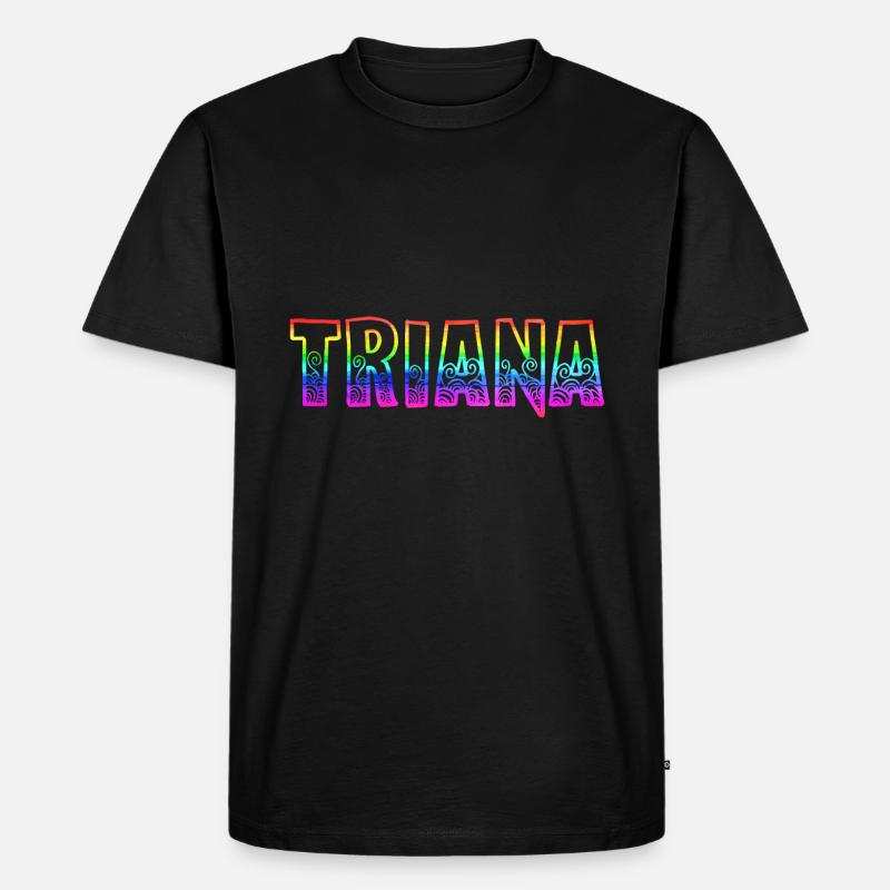 triana rs regenbogen - Männer Premium Bio T-Shirt - Schwarz