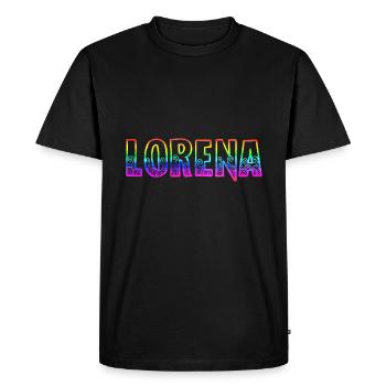 lorena rs arc-en-ciel - T-shirt Premium bio Homme - noir - Devant - Nico (187cm)