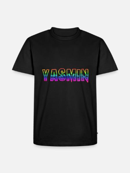 yasmin rs regenbogen - Männer Premium Bio T-Shirt - Schwarz