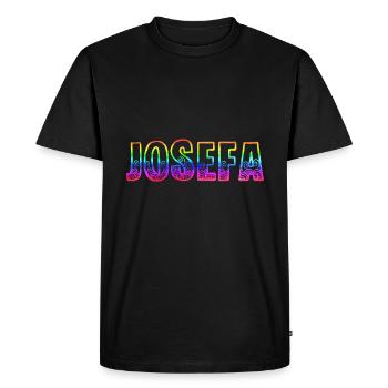 Josefa RS Rainbow - Men's Premium Organic T-Shirt - black - Front - Nico (187cm)