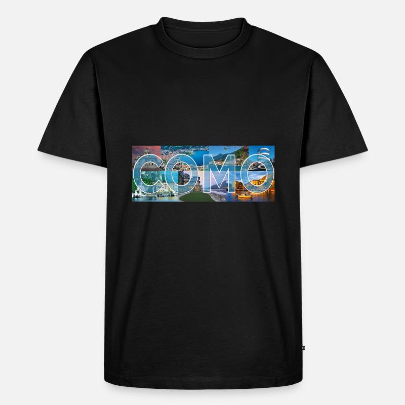 Como Sammlung - Männer Premium Bio T-Shirt - Schwarz