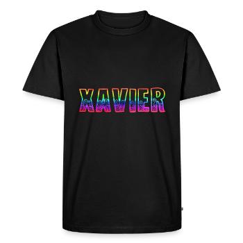 xavier rs arc-en-ciel - T-shirt Premium bio Homme - noir - Devant - Nico (187cm)
