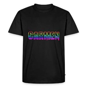 carmen rs arc-en-ciel - T-shirt Premium bio Homme - noir - Devant - Nico (187cm)