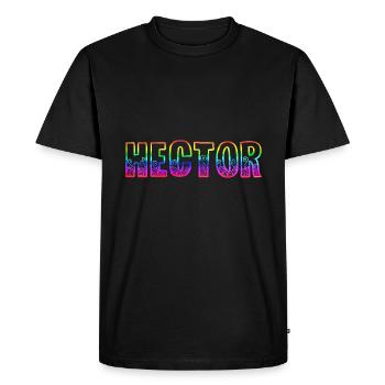 Hector RS Arc-en-ciel - T-shirt Premium bio Homme - noir - Devant - Nico (187cm)
