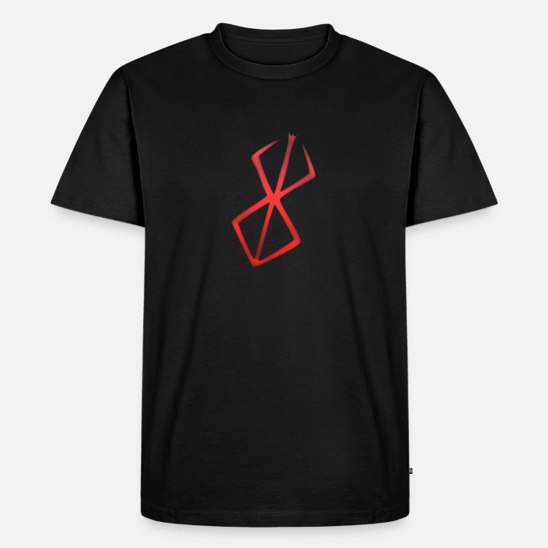 Berserker Rune - Männer Premium Bio T-Shirt - Schwarz