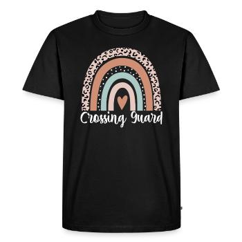 Crossing Guard Rainbow Leopard Funny Crossing - Men's Premium Organic T-Shirt - black - Front - Nico (187cm)