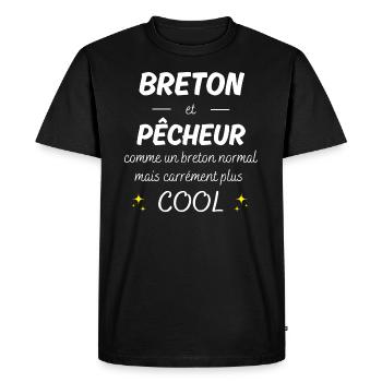 breton et pecheur breton plus cool - T-shirt Premium bio Homme - noir - Devant - Nico (187cm)