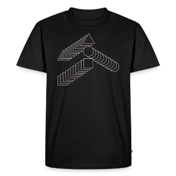 geometric shapes design - Men's Premium Organic T-Shirt - black - Front - Nico (187cm)