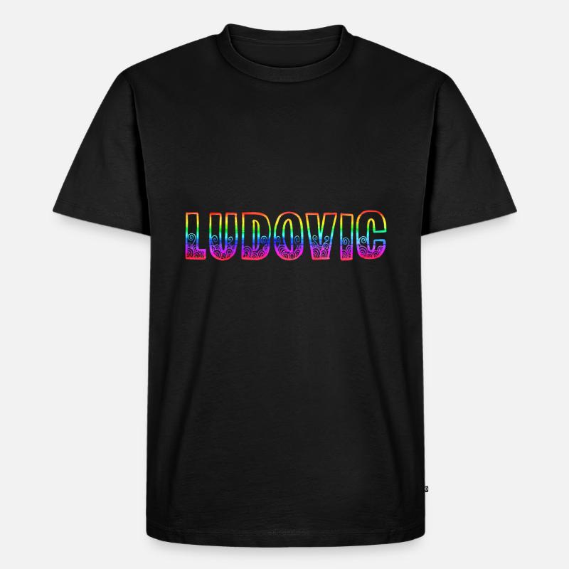 ludovic rs regenbogen - Männer Premium Bio T-Shirt - Schwarz