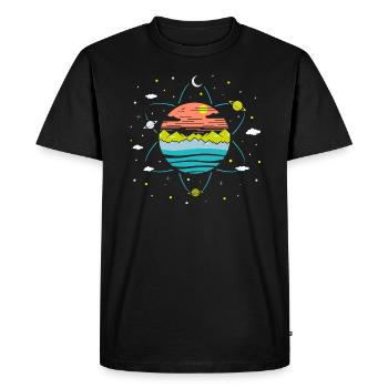 Summer Vibes - Starry Night - Tshirt Parfum d'été - T-shirt Premium bio Homme - noir - Devant - Nico (187cm)