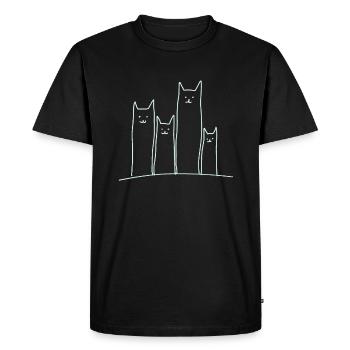 Drôle de chat Maine Coon Perse cadeau de la maison - T-shirt Premium bio Homme - noir - Devant - Nico (187cm)