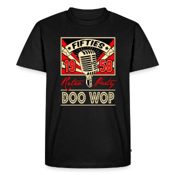 Doo Wop 1950s Sock Hop Dance Vintage Rockabilly - T-shirt Premium bio Homme - noir - Devant - Nico (187cm)