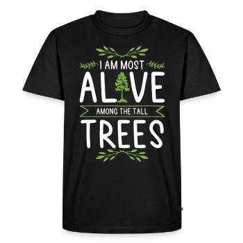 Nature tree trees - Men's Premium Organic T-Shirt - black - Front - Nico (187cm)