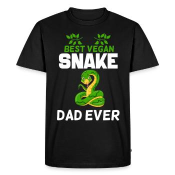 Snake pets | Snake Reptile Gifts - Men's Premium Organic T-Shirt - black - Front - Nico (187cm)
